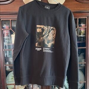 H&M Black Graphic Sweatshirt